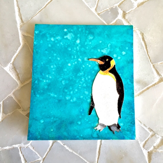 Handmade Penguin Card by TheGlimmeringGoose on Etsy
