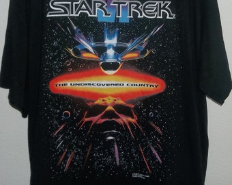 Vintage Star Trek, The Undiscovered Country 1991 Paramount Pictures Shirt, Size XL
