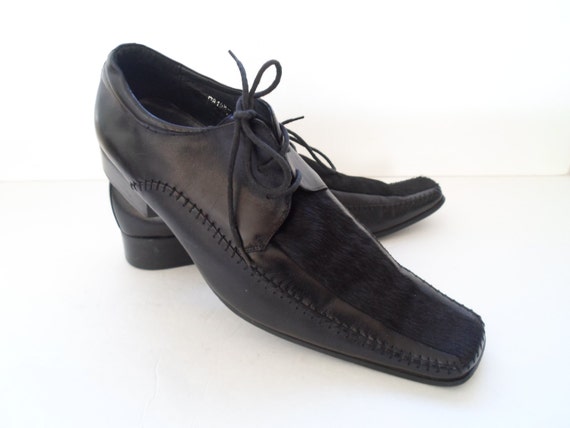 Sale - Vintage Mens Leather Dress Shoes Size 9