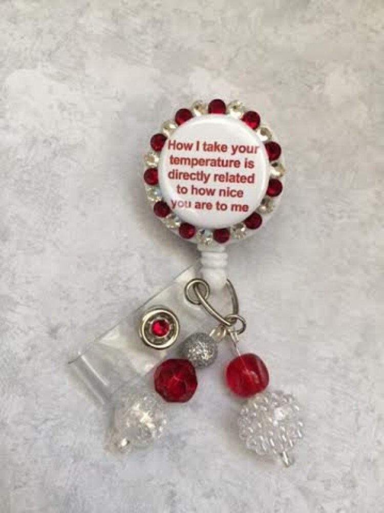 Funny Nurse Sayings Retractable Badge Reel Nurse by ForTheLovetlc