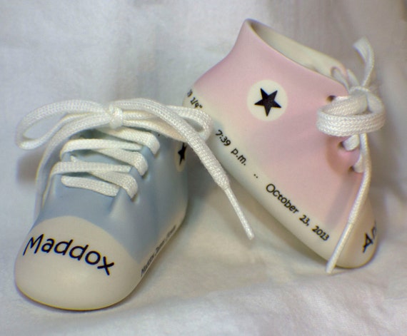 Personalized Porcelain Sneaker with Birth Statistics