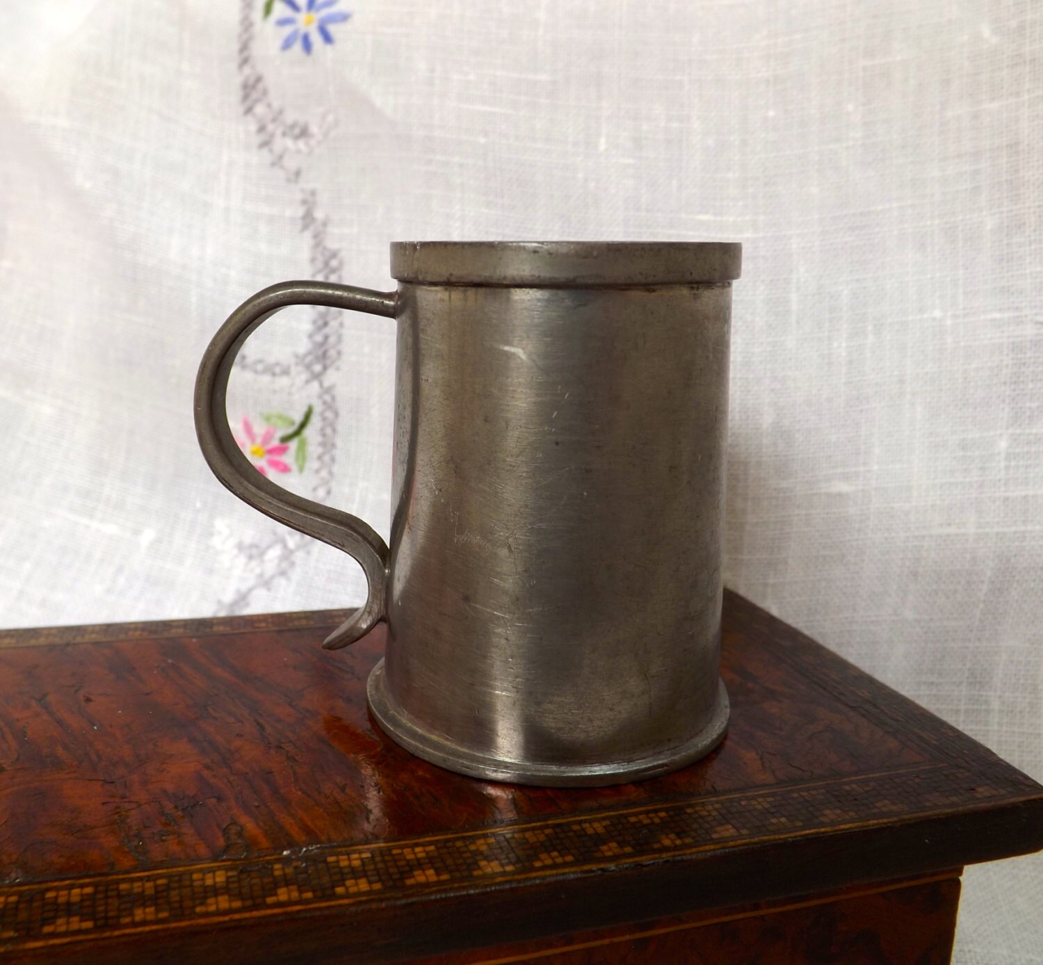 Antique Tankard Pewter Mug Small Made In England 1910's