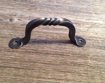 Wrought iron drawer pull | Etsy - Wrought iron drawer pull, hand forged cabinet handle