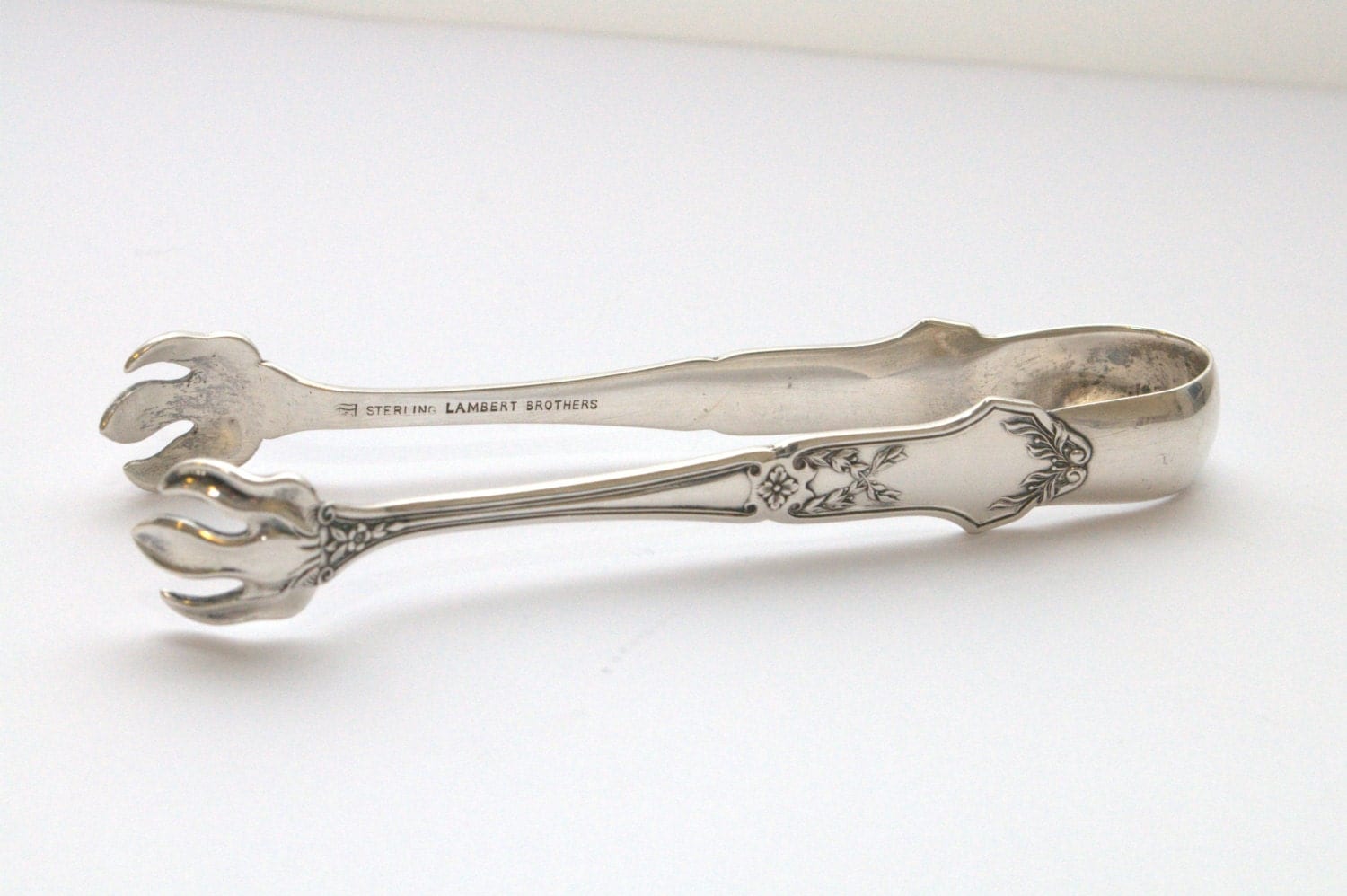 Solid Silver Sugar Tongs, Vintage silver sugar tongs 925 Sterling