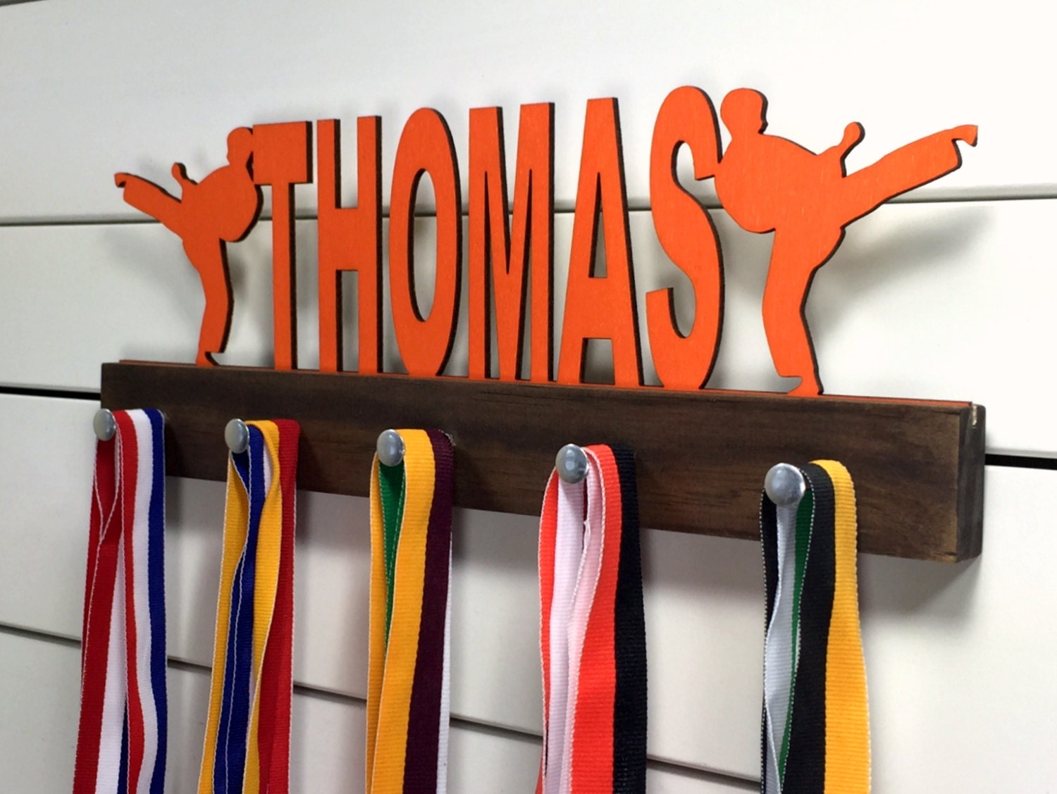 Personalized Karate Taekwondo Martial Arts Medal Display 12