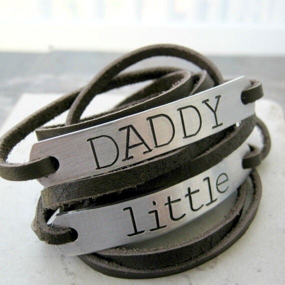 DADDY and Little Set of 2 Leather Wrap Bracelets ddlg