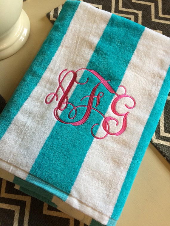 Monogrammed Beach Towel By Raynedropsboutique On Etsy 