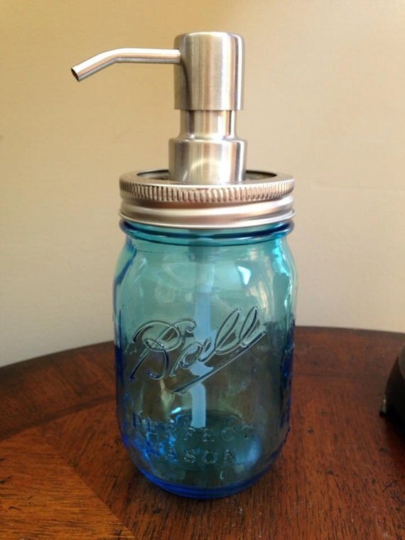 Liquid Soap Dispenser Liquid soap pump Mason by YoursTrulyKatieJ