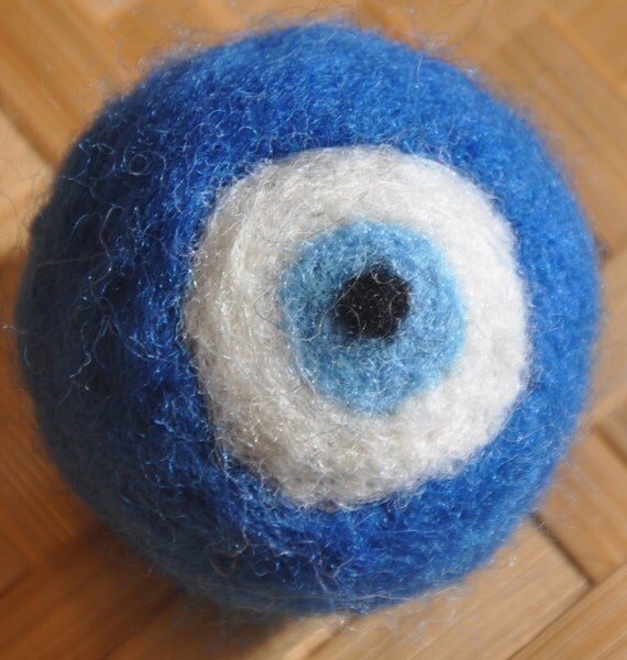 Items similar to Felted Evil Eye, Evil Eye Sphere, 3D Evil Eye Ball on Etsy