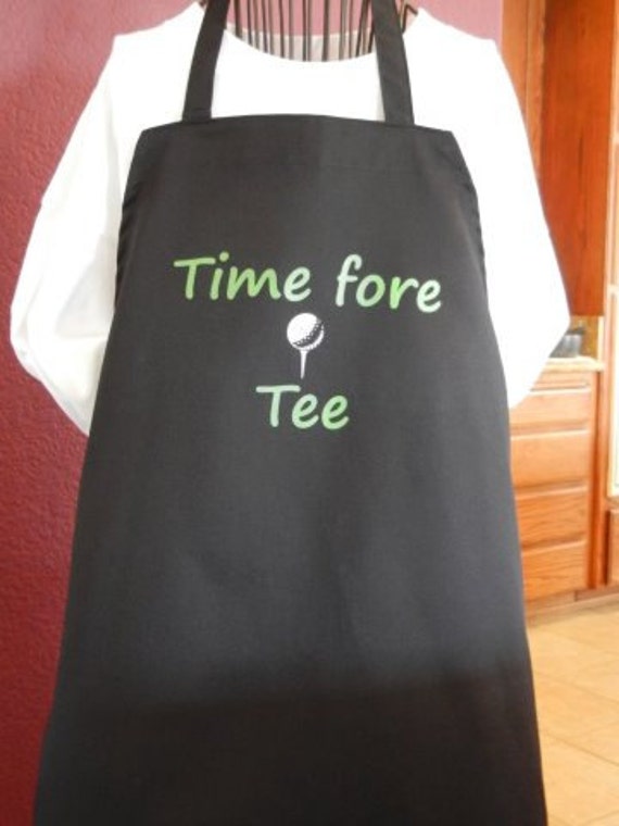 TIME FORE TEE Golf Apron Funny Aprons For Men Bbq by SELECTAPRONS
