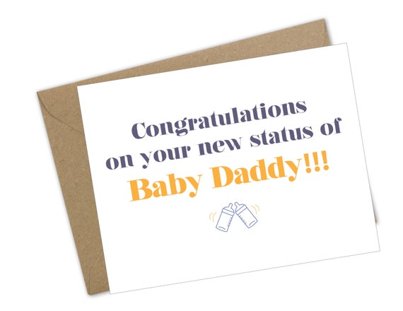 Items similar to New Father Congratulations card. Baby Daddy Congrats ...