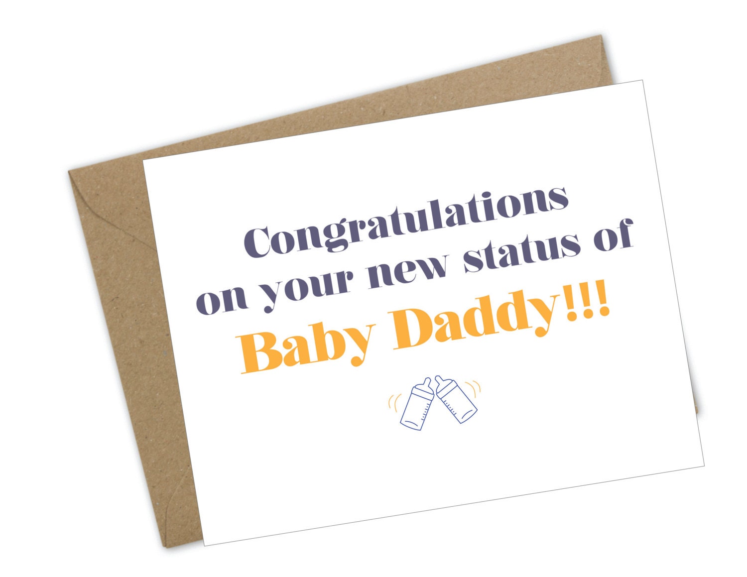 New Father Congratulations card. Baby Daddy by APrintWorld on Etsy