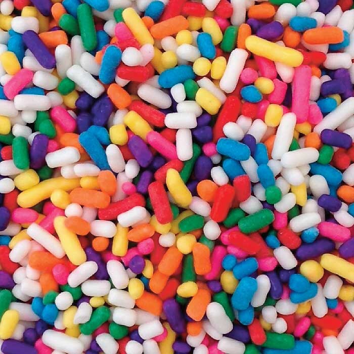 Rainbow Sprinkles Colorful Jimmies for Funfetti Cakes