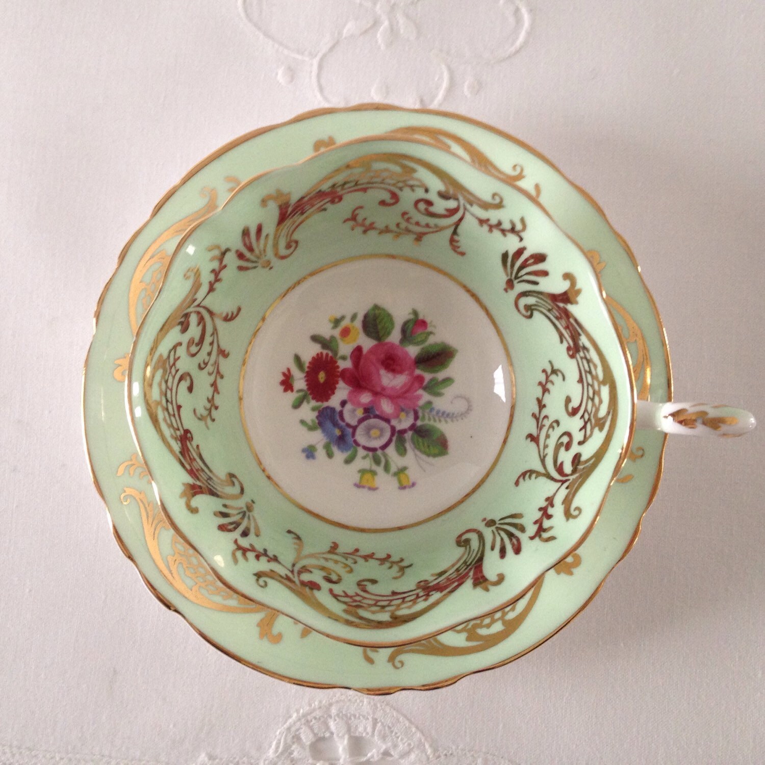 Green Paragon China Tea Cup & Saucer Teacup Set