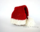 Crochet Santa Hat, Red and White Santa Hat, Handmade Santa Hat, 0-3 months, 3-6 months, 6-18 months, 18 months-3T, 3T-adult Christmas hat