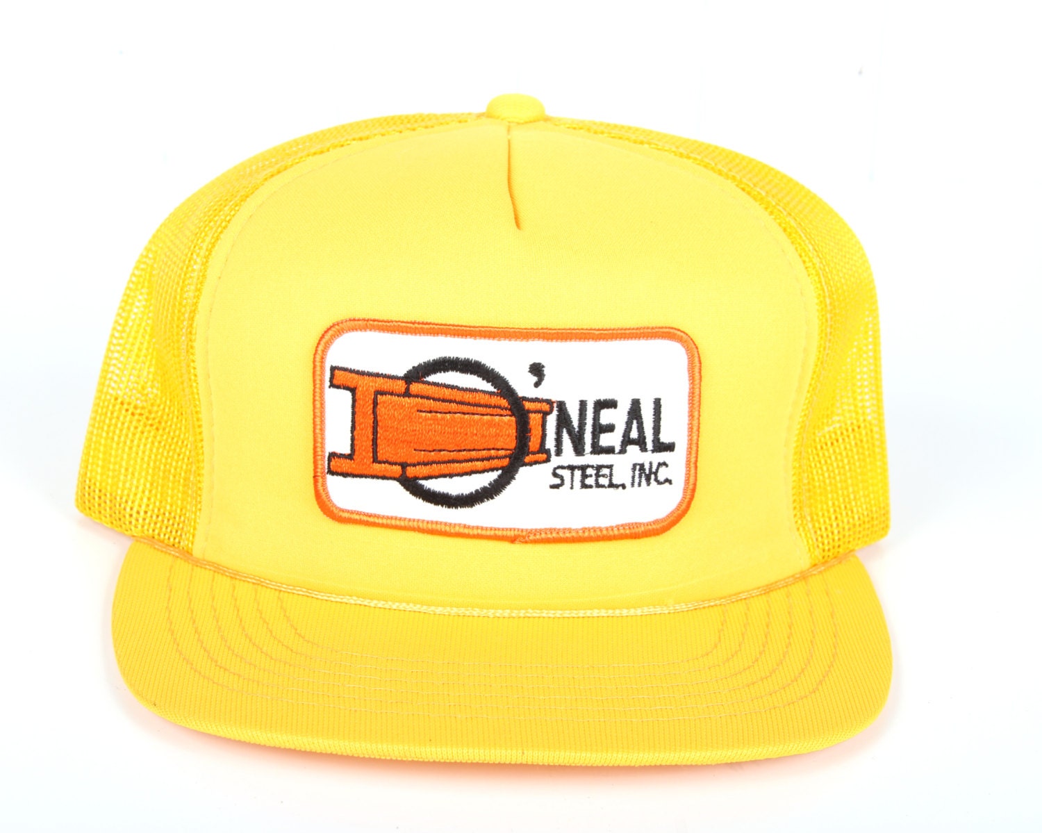 Vintage Yellow Hat / O'Neal Steel Mens Hat / Yellow Cap