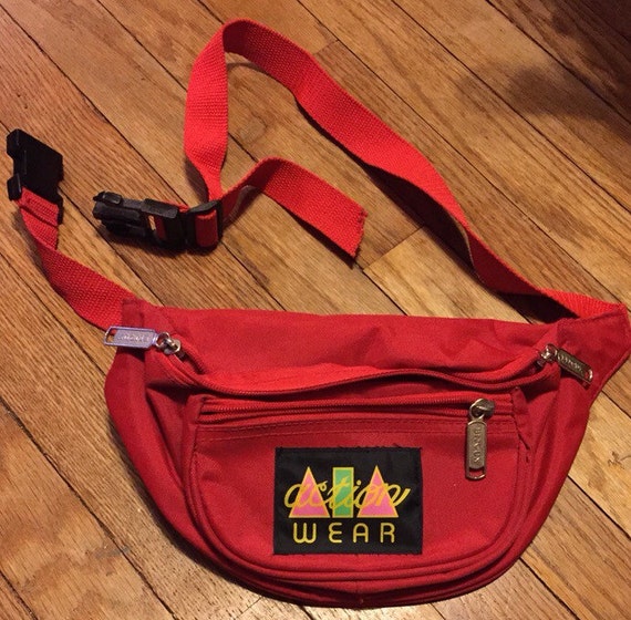 Awesome 1980&#39;s Action Wear Red Fanny Pack by KalicoVintage