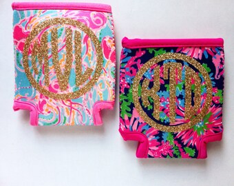 Lilly Pulitzer Monogram Drink Hugger