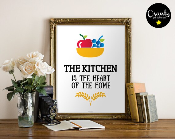 Items Similar To The Kitchen Is The Heart Of The Home Printable   Il 570xN.701244752 Noz4 