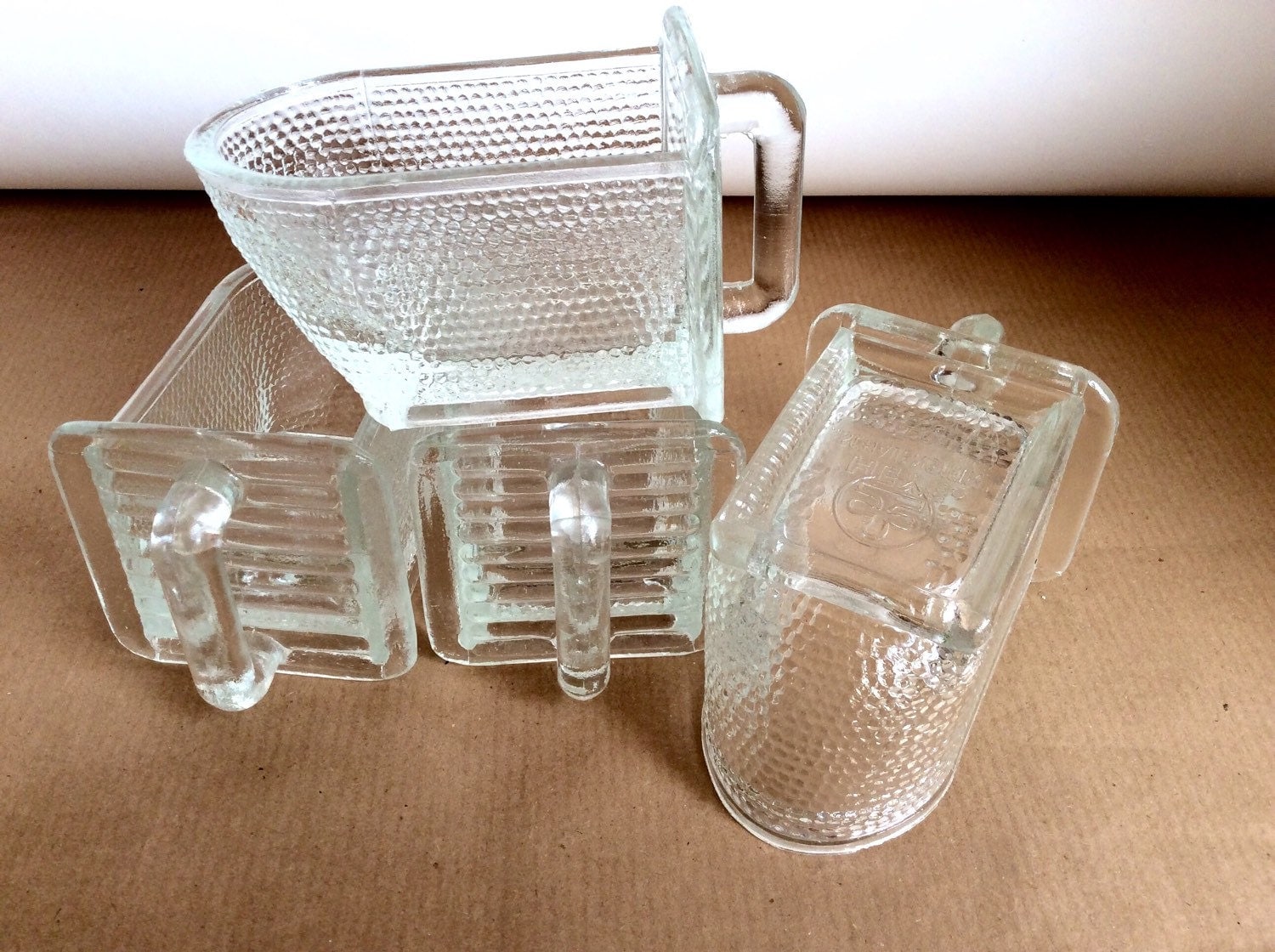 Glass Containers, Antique German Kitchen utensil flour sugar storage