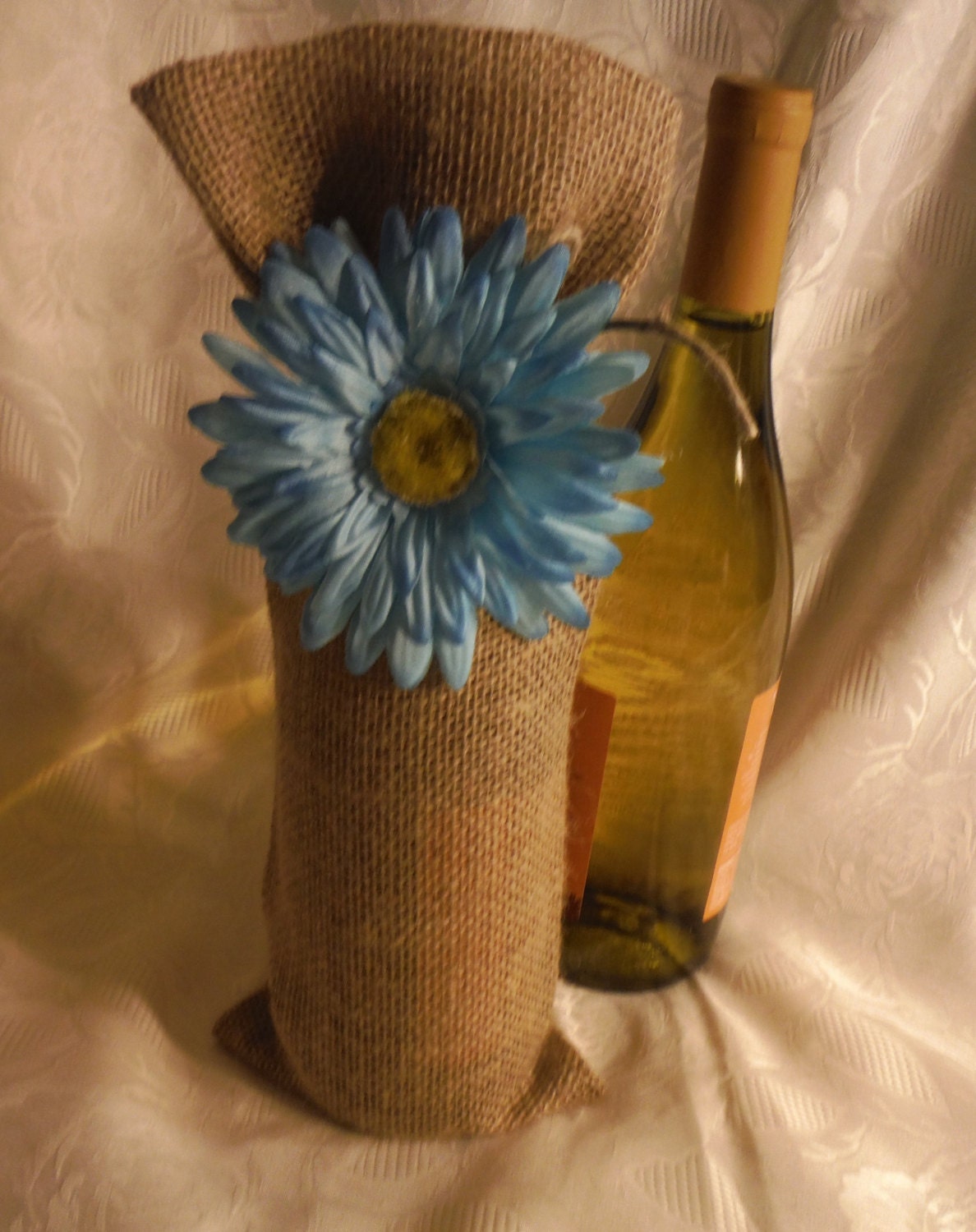 Burlap Wine Bag