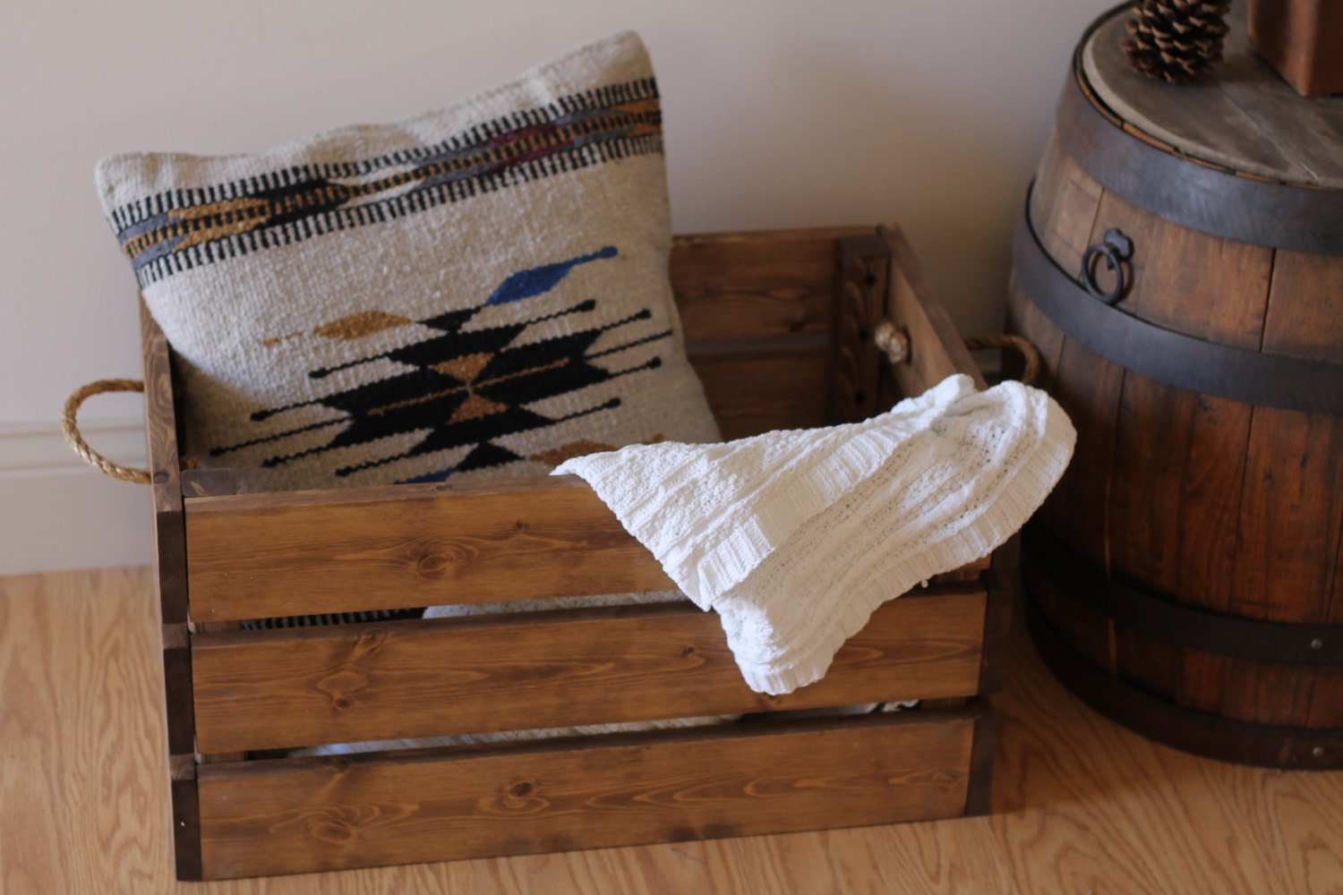 Rustic Wooden Crate Home Decor Blanket Wood Wedding Farmhouse Box Nursery Rustic Wooden Crate Home Decor Blanket Wood Wedding Farmhouse Box Nursery