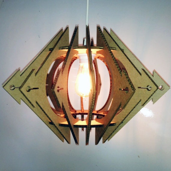 Large 17x 12 Arrow CARDBOARD Light Fixture