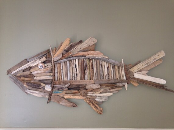 Items similar to Large Driftwood Fish -wall hanging on Etsy