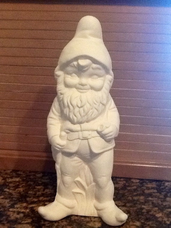 Yard gnome ready to paint ceramic bisque