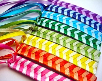 Ribbon Barrettes Set of 2. Custom Colors Available. College Colors Sports Teams Bridal Parties