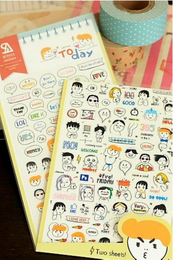 Kawaii Stickers | Erin Condren Planner Stickers | Scrapbooking ...