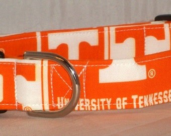 University of Tennessee Volunteers dog collar, Volunteers dog collar, University of Tennessee dog collar, University of Tennessee martingale