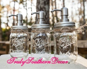 Clear Mason Jar Soap Dispenser