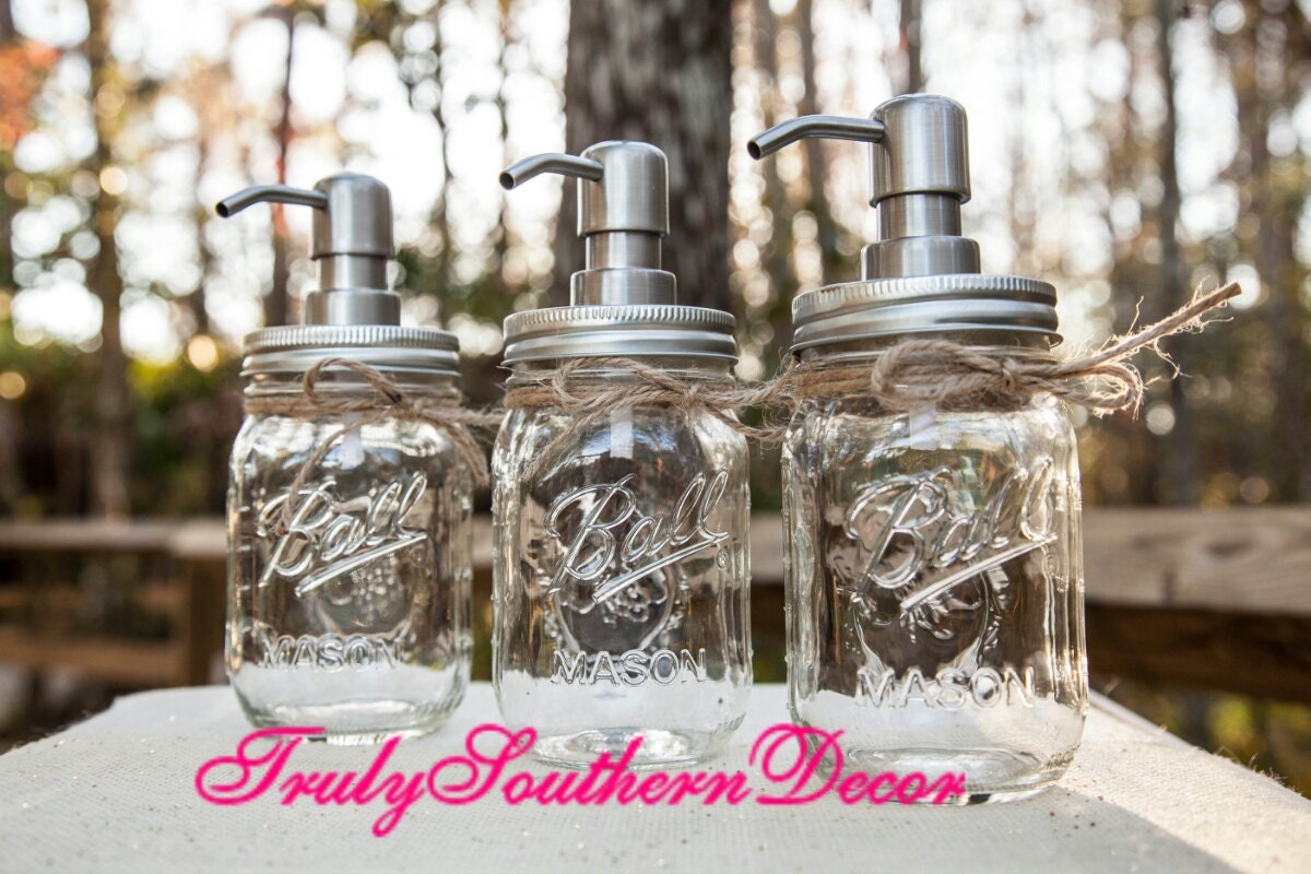 Clear Mason Jar Soap Dispenser
