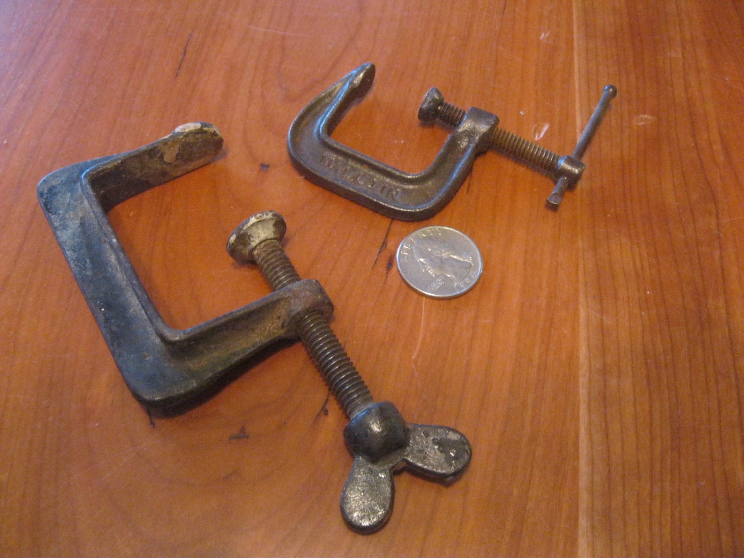 Two Antique CClamps / Antique tools