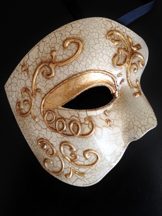 Mens Half Face Phantom Of the Opera Venetian by HigginsCreek