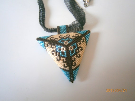 Items similar to Miyuki triangle necklace on Etsy