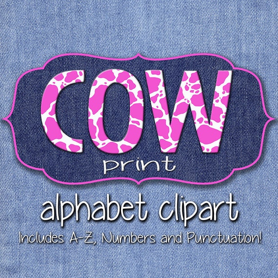 Download Pink Cow Print Alphabet Clipart Pink Cow Spots Alphabet