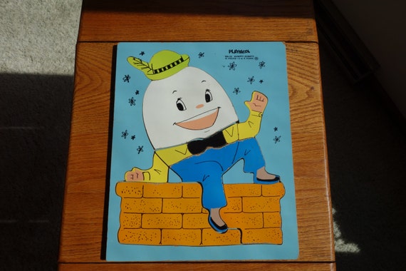 Humpty Dumpty Wood Tray Puzzle By Playskool 12 By Redbrickattic