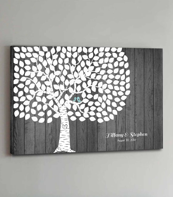 200 Guest CANVAS Wedding Guest Book Rustic Wood Wedding Tree Wedding Guestbook Canvas Alternative Guestbook Canvas Wedding - Rustic Wood