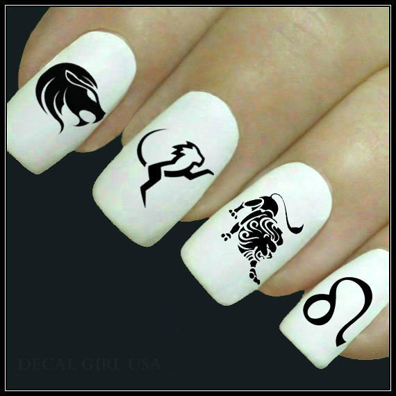 Nail Decal Leo Nail Art 20 Water Slide Decals Fingernail