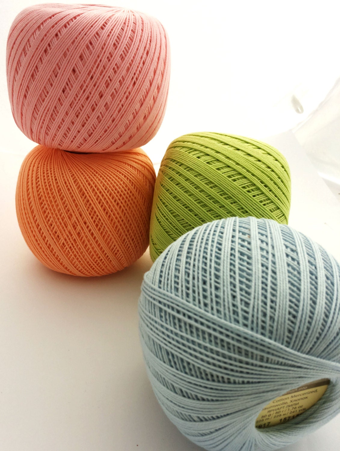 crochet cotton yarn 10 size 10 thread 3 ply by Fiscraftland