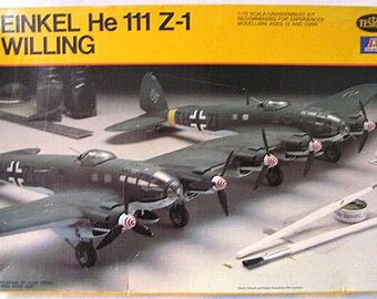 1979 Testors Italarerei Heinkel He 111 Z-1 Zwlling Model Kit Sealed