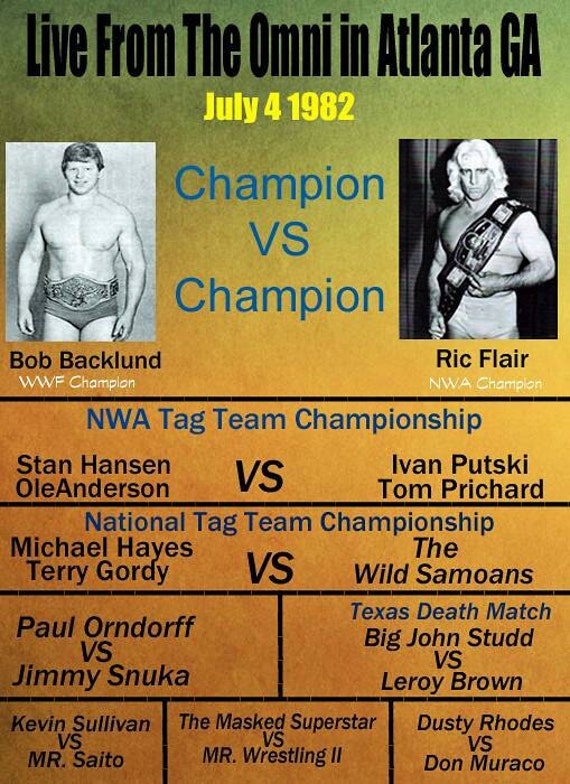 Items similar to custom made pro wrestling poster flyer from an event