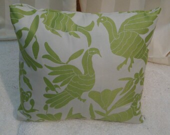 18x18 inch White and Green Pillow Cover, Decorative Pillow, Throw Pillow, Toss Pillow, Home Furnishing, Home Decor
