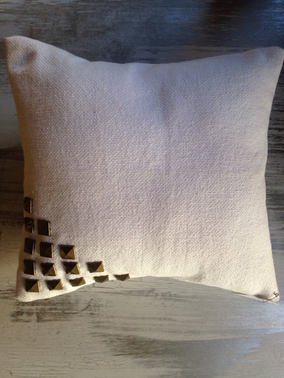 Studded pillow cover by PlumeRetail on Etsy