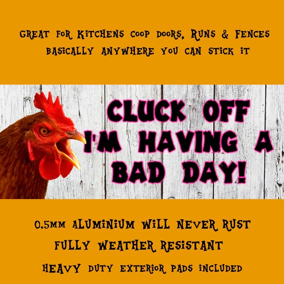 CHICKEN COOP SIGN Funny Plaque door Hen Roo Rooster Coop Co op Run 