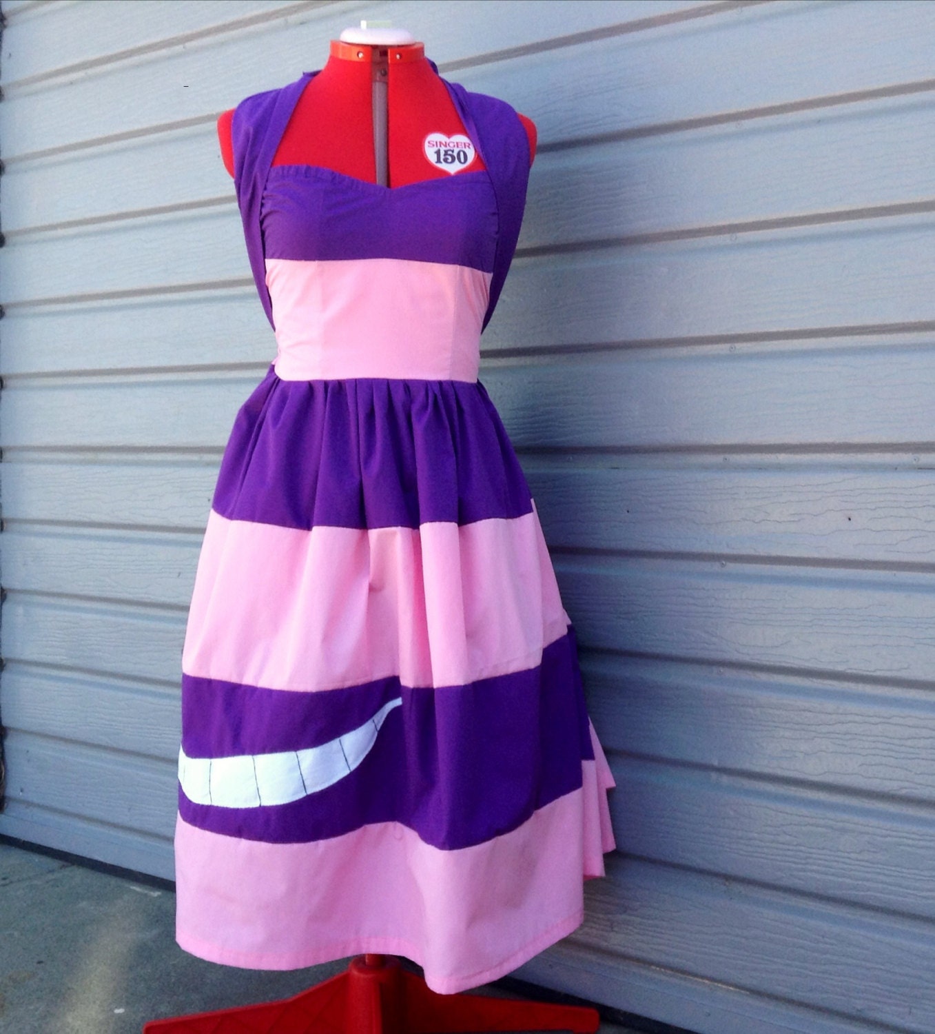 The Cheshire Cat Halter Dress Women's by PerditasWardrobe on Etsy