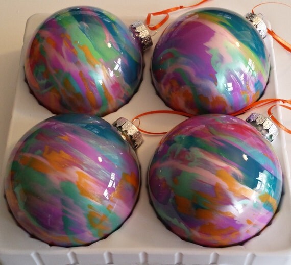 items similar to paint swirled ornaments large 100mm items similar to paint swirled ornaments large 100mm