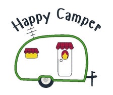 Applique Machine Embroidery Design, Camper Design,Camping Embroidery 